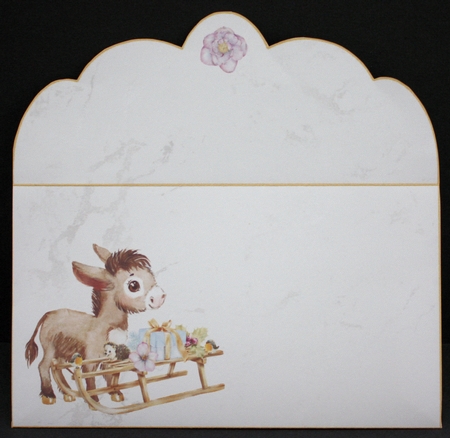 Christmas Donkey Scene Decoupage Card Mini Kit 7x7 by Marion Kimberley-Scott