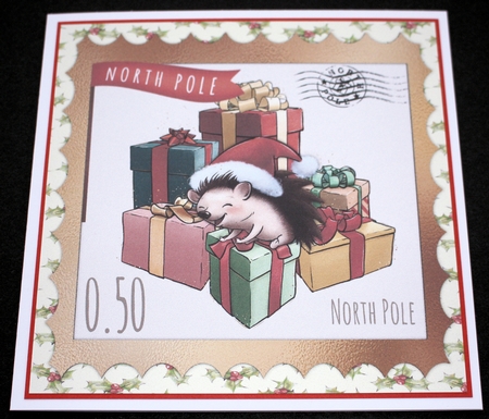 7x7 North Pole Hedgehog  Stamp by Marion Kimberley-Scott