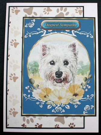 2 Floral rainbow dog card fronts 1 by Marion Kimberley-Scott