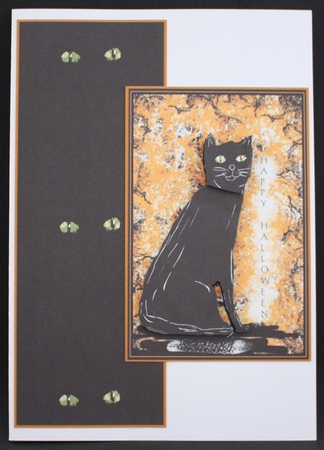 CAT EYES BACKGROUND: Spooky A4 Patterned Halloween Backing Paper by Marion Kimberley-Scott