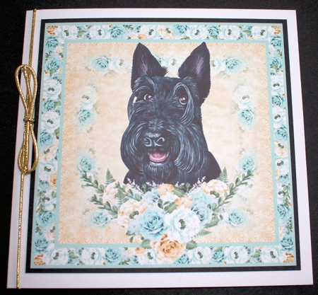 Blue and orange rose Birthday insert 2 by Marion Kimberley-Scott