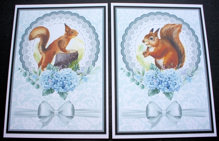 2 Forest animal card fronts  by Marion Kimberley-Scott