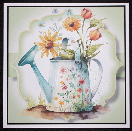 Simple Watercolour Floral Watering Can Bumper Kit by Marion Kimberley-Scott