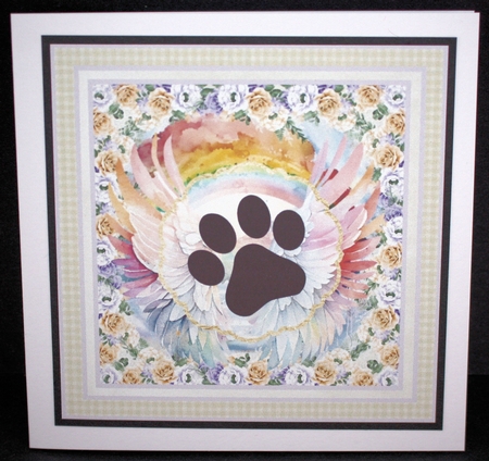 3 Paw print sympathy card fronts/toppers  by Marion Kimberley-Scott