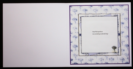 PURPLE FLORAL PLANTER MINI-KIT: With Decoupage, Tags, Insert, Blank Topper, Background and 5 Bonus Verses by Marion Kimberley-Scott
