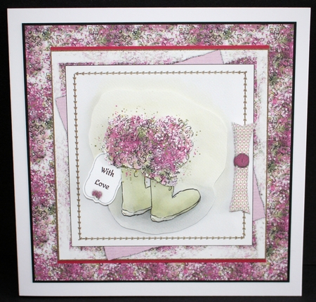 WELLIES AND FLOWERS: 4-Page All-Occasion Floral Mini Kit by Marion Kimberley-Scott