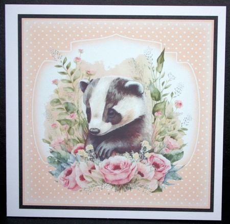 3 Floral badger card front/toppers(n) by Marion Kimberley-Scott