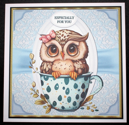 OWL IN TEACUP by Marion Kimberley-Scott