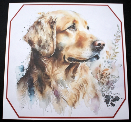 6 Watercolour Golden Retriever Toppers    by Marion Kimberley-Scott