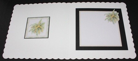 2 MIMOSA FLOWER INSERTS: 7x7 Yellow Watercolour Floral Inserts 1 Blank, 1 with Verse by Marion Kimberley-Scott