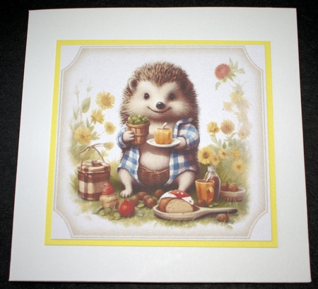 6 Picnic hedgehog toppers by Marion Kimberley-Scott