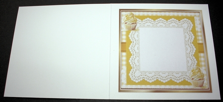 Yummy Lemon Cakes With Icing On Lace & Gingham 8x8 Mini Kit by Marion Kimberley-Scott