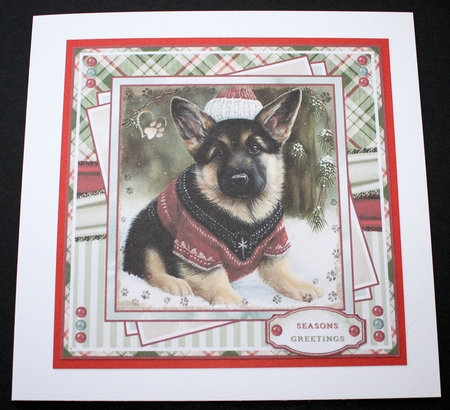 Cute Christmas Puppies 02 Mini Page Kit  by Marion Kimberley-Scott