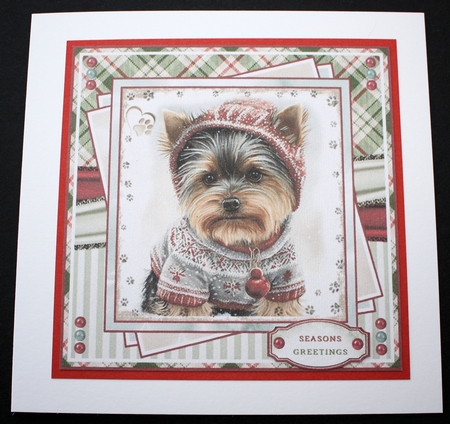 Cute Christmas Puppies 03 Mini Page Kit  by Marion Kimberley-Scott