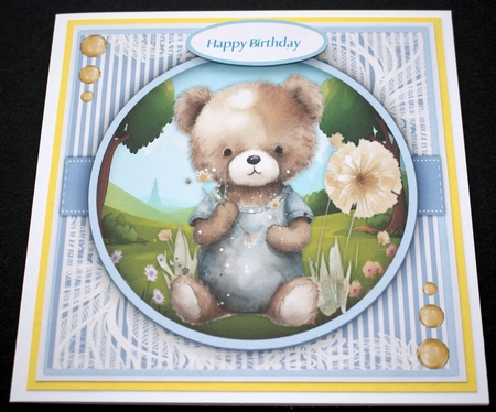 8x8 Mini Kit, Gorgeous Dandelion Teddy by Marion Kimberley-Scott
