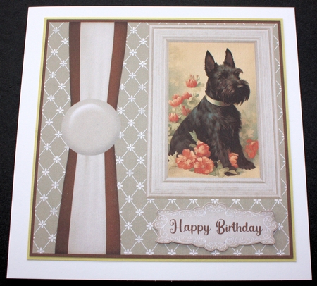 Vintage Scottish Terrier card front 3 by Marion Kimberley-Scott