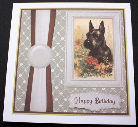 Vintage Scottish Terrier card front 8 by Marion Kimberley-Scott