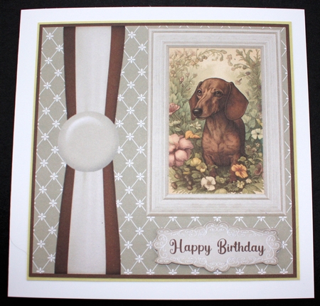 Vintage Dachshund card front 6 by Marion Kimberley-Scott