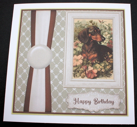 Vintage Dachshund card front 7 by Marion Kimberley-Scott