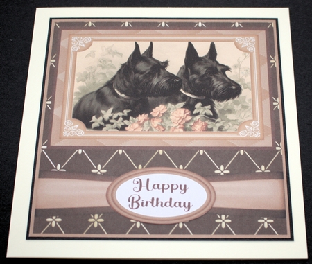 Vintage Scottish Terriers card front 10 by Marion Kimberley-Scott