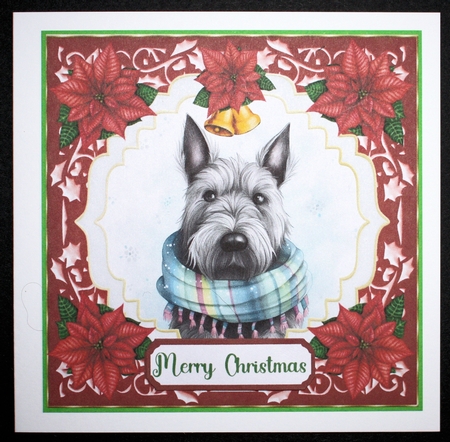 Christmas Scottish Terrier card front 8 by Marion Kimberley-Scott
