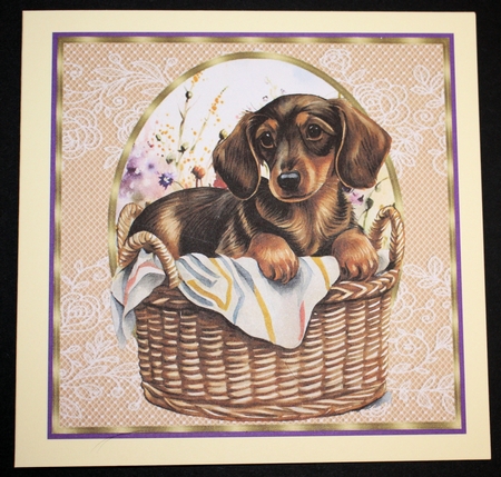 3 Floral pup in basket card front/toppers 6 by Marion Kimberley-Scott