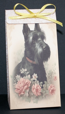 Floral Scottie pinch bag 1 by Marion Kimberley-Scott