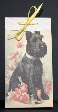 Floral Scottie pinch bag 3 by Marion Kimberley-Scott