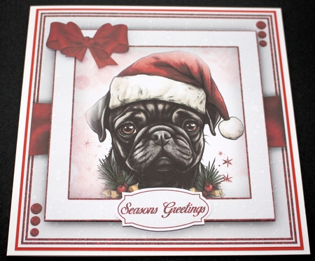 Pugs Christmas Mix  Kit    7X7 by Marion Kimberley-Scott