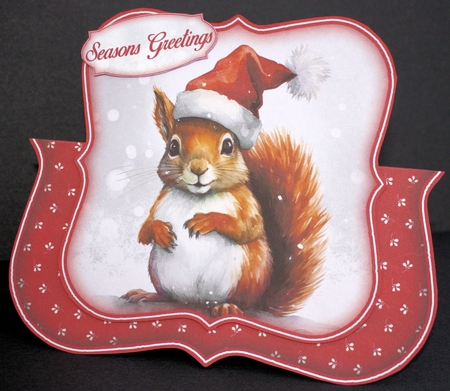Christmas Squirrel Over The Edge Mini Kit   7X7 by Marion Kimberley-Scott