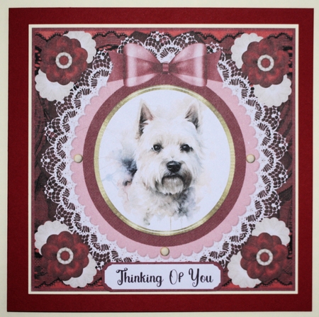 Red Westie card front 10 by Marion Kimberley-Scott