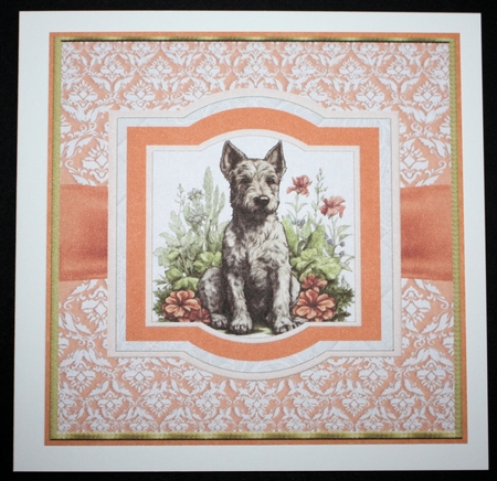 Vintage Scottish terrier puppy card front 4 by Marion Kimberley-Scott