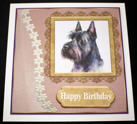 Framed Scottish terrier card front 6 by Marion Kimberley-Scott