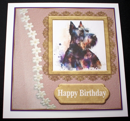 Framed Scottish terrier card front 8 by Marion Kimberley-Scott
