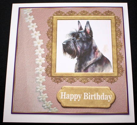 Framed Scottish terrier card front 10 by Marion Kimberley-Scott