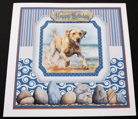 Beach Lab card front 1 by Marion Kimberley-Scott
