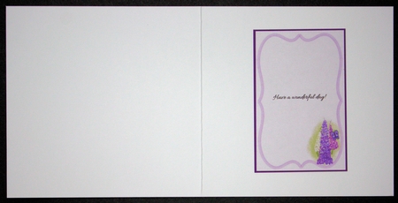 3 WATERCOLOUR LUPIN INSERTS: 1 Blank, 1 With Verse, 1 With Short Sentiment by Marion Kimberley-Scott