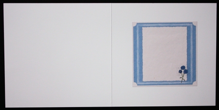 CORNFLOWER INSERTS: 1 Blank, 1 With Verse, on a Subtle Cornflower Background by Marion Kimberley-Scott
