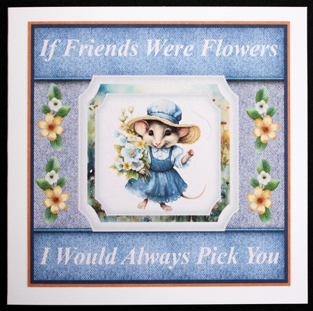 If friends were flowers mouse card front by Marion Kimberley-Scott