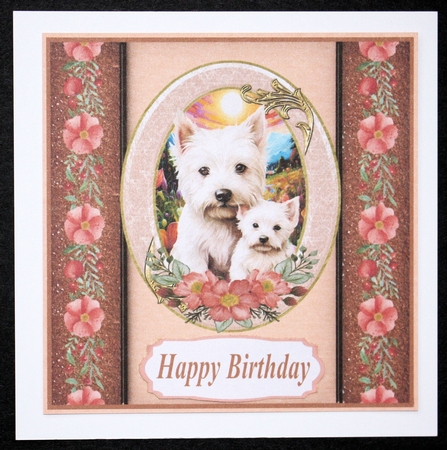 Westie oval frame card front 4 by Marion Kimberley-Scott