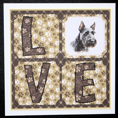 LOVE Scottish terrier card front 7 by Marion Kimberley-Scott