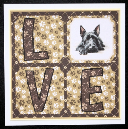 LOVE Scottish terrier card front 8 by Marion Kimberley-Scott