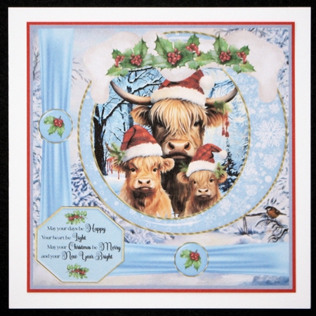 Framed Christmas family card front 1 by Marion Kimberley-Scott