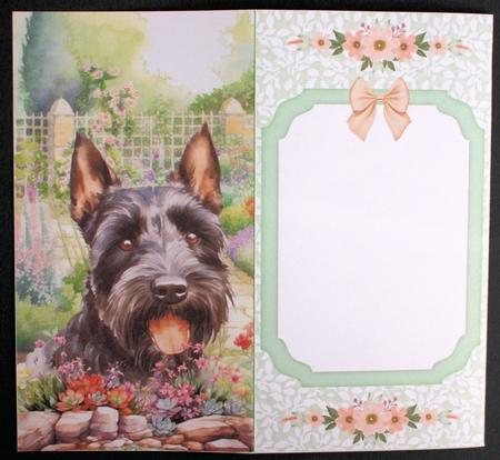 Scottish terrier in garden money/voucher wallet 1 by Marion Kimberley-Scott
