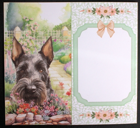 Scottish terrier in garden money/voucher wallet 3 by Marion Kimberley-Scott