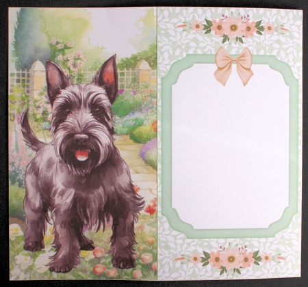 Scottish terrier in garden money/voucher wallet 6 by Marion Kimberley-Scott