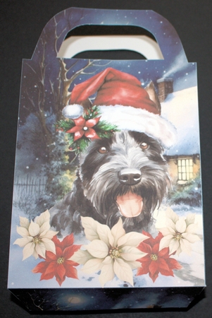 Christmas Scottish terrier gift bag 1 by Marion Kimberley-Scott