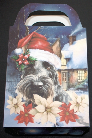 Christmas Scottish terrier gift bag 2 by Marion Kimberley-Scott