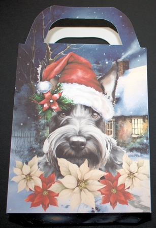 Christmas Scottish terrier gift bag 3 by Marion Kimberley-Scott