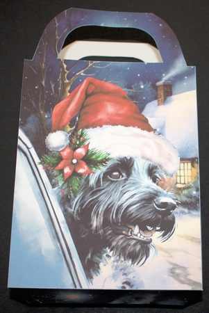 Christmas Scottish terrier gift bag 4 by Marion Kimberley-Scott